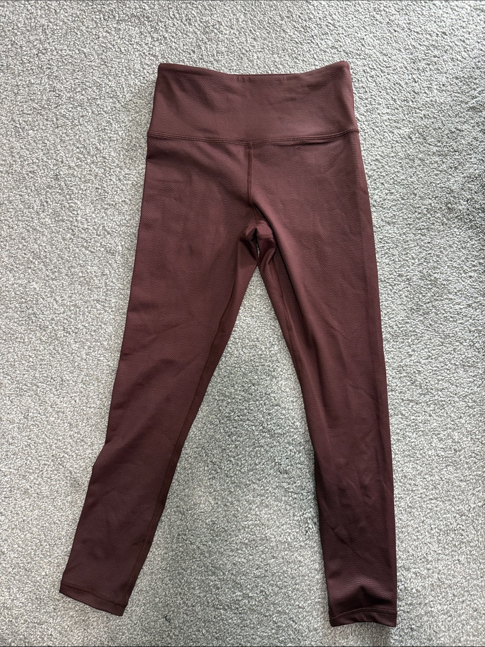 Zyia Cropped Leggings in Deep Maroon - Comfortable Active Bottoms